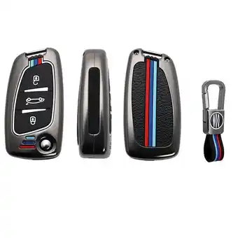 ANWB Dutch Shield Sleutelhoesje Peugeot C3 Grijs Zwart aanbieding