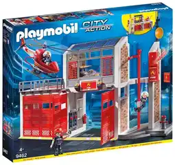ANWB PLAYMOBIL Brandweerkazerne met helicopter 9462 Meerkleurig aanbieding