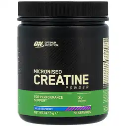 Holland & Barrett Optimum Nutrition Micronised Creatine Powder Blue Raspberry - 247,5g aanbieding
