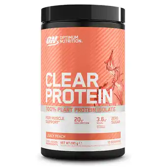 Holland & Barrett Optimum Nutrition Clear Protein 100% Plant Protein Isolate Peach - 280g aanbieding