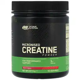 Holland & Barrett Optimum Nutrition Micronised Creatine Powder Fruit Punch - 247,5g aanbieding