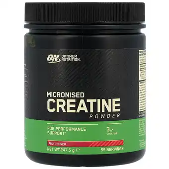 Holland & Barrett Optimum Nutrition Micronised Creatine Powder Fruit Punch - 247,5g aanbieding