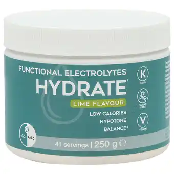 Holland & Barrett Go-Keto Functional Electrolytes Hydrate Lime - 250g aanbieding