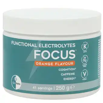Holland & Barrett Go-Keto Functional Electrolytes Focus Orange - 250g aanbieding