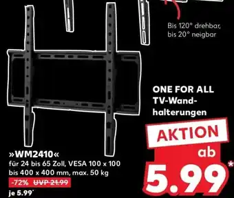 Kaufland DE One for all TV wandhalterungen WM2410 aanbieding