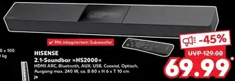 Kaufland DE Hisense 2.1 Soundbar HS2000 aanbieding