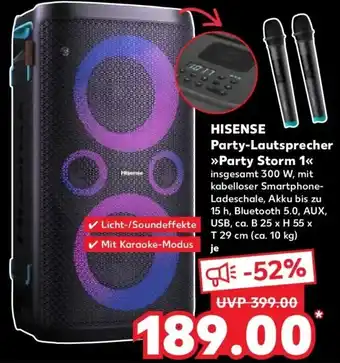 Kaufland DE Hisense Party Lautsprecher Party Storm 1 aanbieding