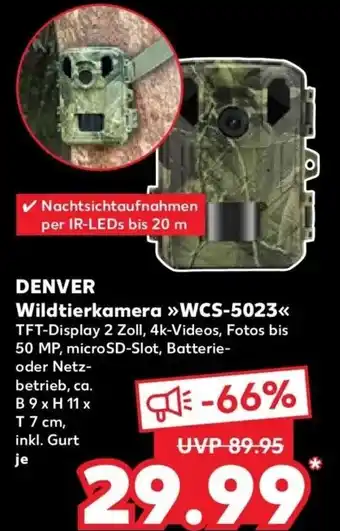 Kaufland DE Denver Wildtierkamera WCS-5023 T aanbieding