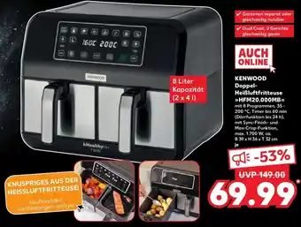 Kaufland DE Kenwood Doppel Heißluftfritteuse HFM20.000MB aanbieding