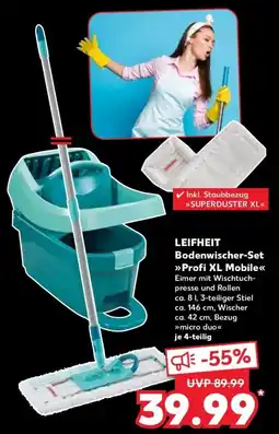 Kaufland DE Leifheit Bodenwischer-Set Profi XL Mobile aanbieding