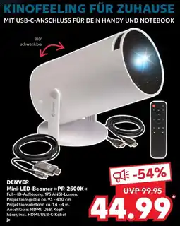 Kaufland DE Denver Mini-LED-Beamer PR-2500K aanbieding