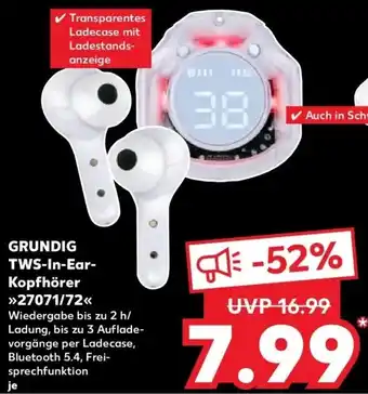 Kaufland DE Grundig TWS In Ear Kopfhörer 27071/72 aanbieding