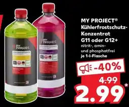Kaufland DE My Project Kühlerfrostschutz Konzentrat G11 oder G12+ aanbieding