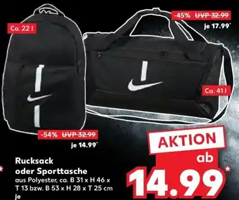 Kaufland DE Rucksack oder Sporttasche aanbieding