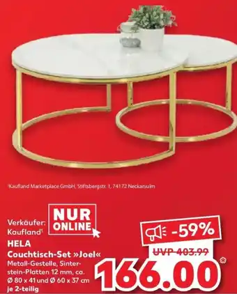 Kaufland DE Hela Couchtisch-Set Joel aanbieding