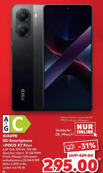 Kaufland DE Xiaomi 5G-Smartphone POCO X7 Pro aanbieding