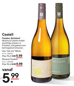 Sligro Castell Cas "tell me" White aanbieding