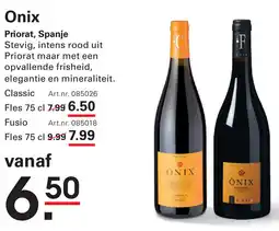 Sligro Onix Priorat, Spanje aanbieding