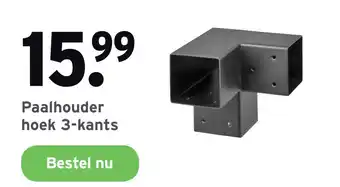 GAMMA Paalhouder hoek 3-kants aanbieding