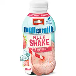 Jumbo Müller Müllermilk Milkshake Strawberry Flavour 400 g aanbieding