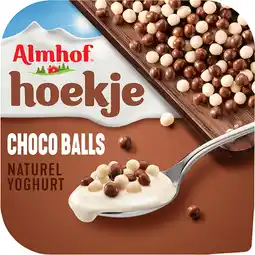 Jumbo Almhof Hoekje Choco Balls Naturel Yoghurt 150 g aanbieding