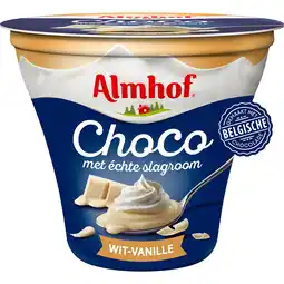 Jumbo Almhof Choco met slagroom Wit-Vanille 180 g aanbieding
