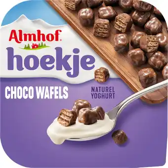 Jumbo Almhof Hoekje Choco Wafels Naturel Yoghurt 150 g aanbieding