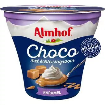 Jumbo Almhof Choco met slagroom Karamel 180 g aanbieding