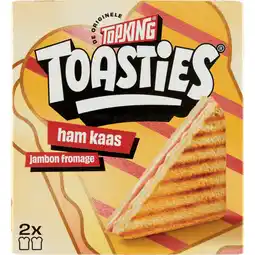 Jumbo Topking Toasties Ham Kaas 2 Stuks 210 g aanbieding