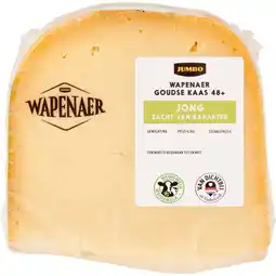 Jumbo Wapenaer Goudse Kaas Jong 48+ Stuk ca. 434 g aanbieding