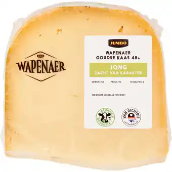 Jumbo Wapenaer Goudse Kaas Jong 48+ Stuk ca. 434 g aanbieding