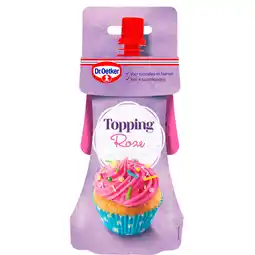 Jumbo Dr. Oetker Topping RozeCupcake Taart versiering 140 g aanbieding