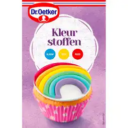Jumbo Dr. Oetker Kleurstofstiften (rood, geel, blauw) 45 g aanbieding