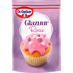 Jumbo Dr. Oetker Glazuur Roze Taart Versiering 125 g aanbieding