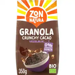 Jumbo Zonnatura Granola Crunchy Cacao Bio 350 g aanbieding