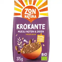 Jumbo Zonnatura Bio Krokante Muesli Noten en Zaden 375 g aanbieding
