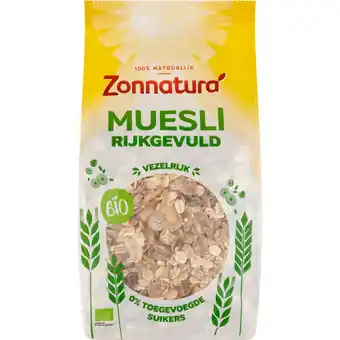 Jumbo Zonnatura Muesli Rijkgevuld Bio 500 g aanbieding