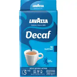 Jumbo Lavazza Caffè Dek Classico (decaf) gemalen / filterkoffie 250 g aanbieding