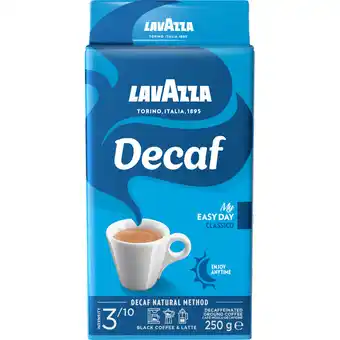 Jumbo Lavazza Caffè Dek Classico (decaf) gemalen / filterkoffie 250 g aanbieding