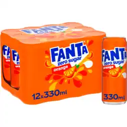 Jumbo Fanta Orange zero sugar 12 x 330 ml aanbieding