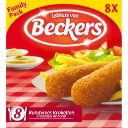 Jumbo Beckers Rundvlees Kroketten Family Pack 8 x 70 g aanbieding