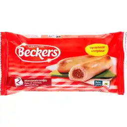 Jumbo Beckers Worstenbroodjes 2 x 80 g aanbieding