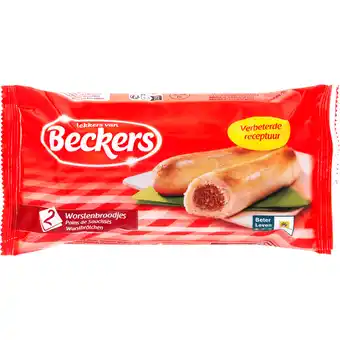Jumbo Beckers Worstenbroodjes 2 x 80 g aanbieding