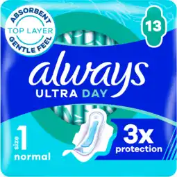 Jumbo Always Ultra Dag Maandverbanden Normal (Maat 1) aanbieding