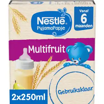 Jumbo Nestlé PyjamaPapje Multifruit 6+ maanden baby pap 2 x 250 ml aanbieding