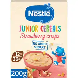 Jumbo Nestlé Junior Cereals Strawberry Crisps 12m-36m 200 g aanbieding