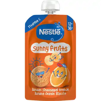 Jumbo Nestlé Sunny Fruits Banaan Sinaasappel Koekje 12m - 36m 110 g aanbieding