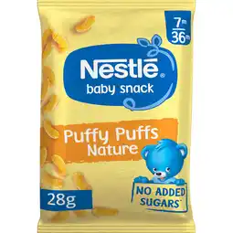 Jumbo Nestle Baby Snack Puffy Puffs Natuur 7m-36m 28 g aanbieding