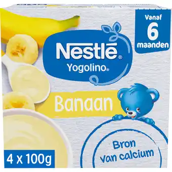 Jumbo Nestlé Yogolino Banaan 6+ maanden baby toetje 4 x 100 g aanbieding