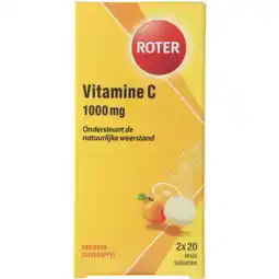 Jumbo Roter Vitamine C bruistabletten abrikoos-sinaasappel, 2 x 20 stuks aanbieding
